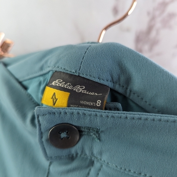 Eddie Bauer Skirt Womens 8 Blue Skort Travex Built In Shorts Spandex Nylon - Picture 3 of 11
